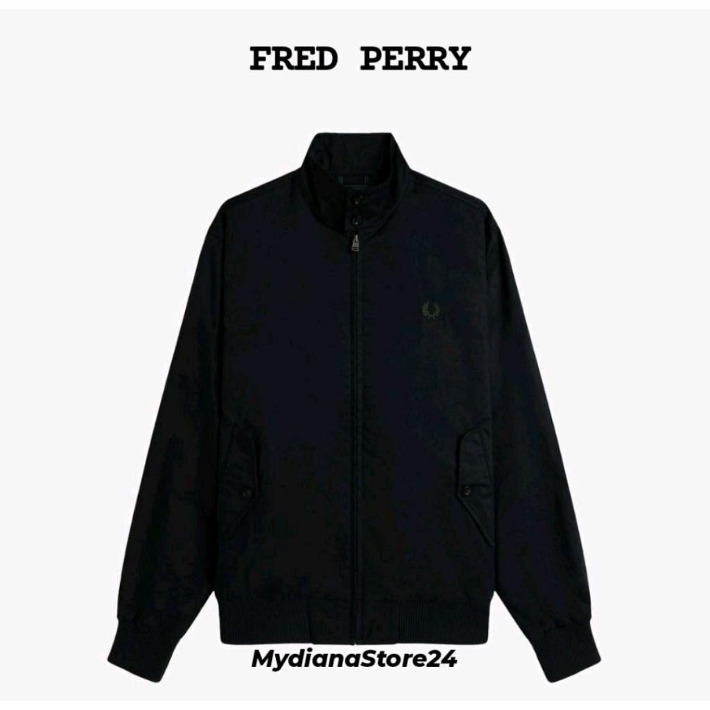 FRED PERRY - FRED PERRY CLASSIC HARRINGTON JACKET - BLACK