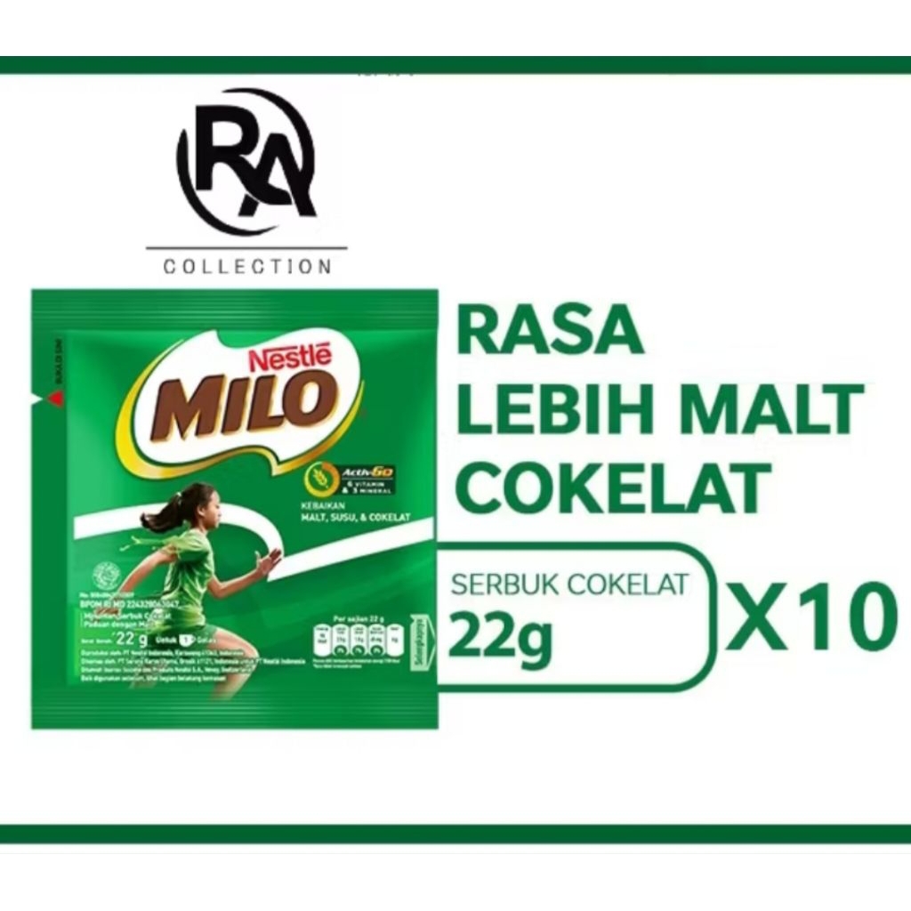 

susu milo sachet 22gram isi 10