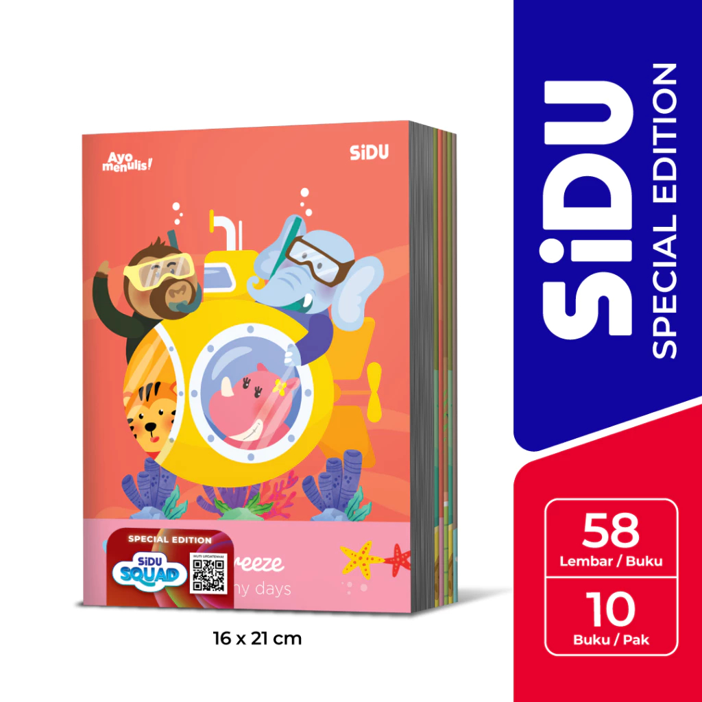 

SEPESIAL PROMO SiDU Buku Tulis Special Edition "SiDU Squad" 58 Lembar - 10 buku