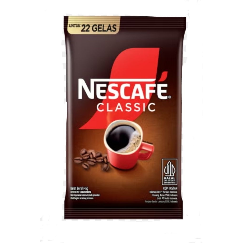 

Nescafe Classic Refill / Kopi instant tanpa gula tanpa ampas