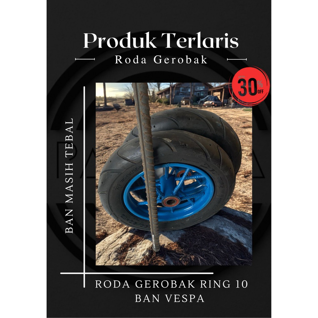 RODA GEROBAK RING 10 BAN VESPA