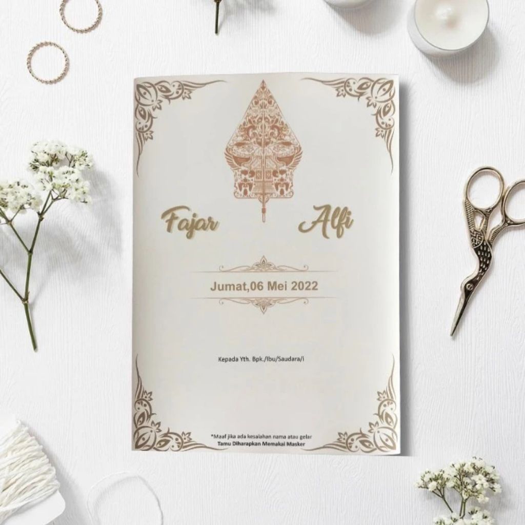 Undangan Pernikahan Rustic Unik Murah & Elegan Wayang Jawa