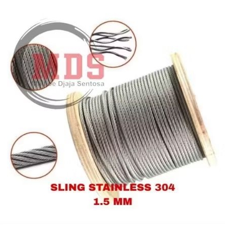 sling stainless 1.5mm / seling stainless 1.5mm / kawat sling stainless Steel 1.5mm / kawat seling st