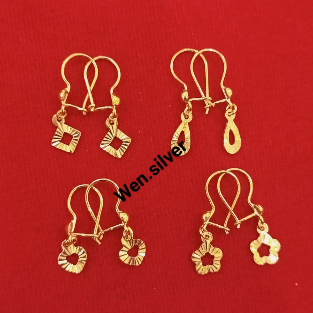 ANTING KAIT ANAK PERAK 925 ASLI LAPIS EMAS