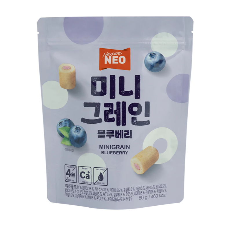 

[ BERKAH ] Neo Minigrain Blueberry 80gr Snack Korea Cemilan Gandum Rasa Blueberry Rice Cake Banana Chongjomi 60gr