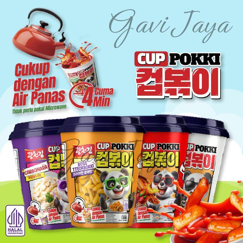

CUP POKKI 130 GRAM / TTEOKPOKKI CUP / KOREAN SNACK / TOKPOKKI SIAP MAKAN / TOKPOKKI CUP / TOKPOKKI INSTAN HALAL