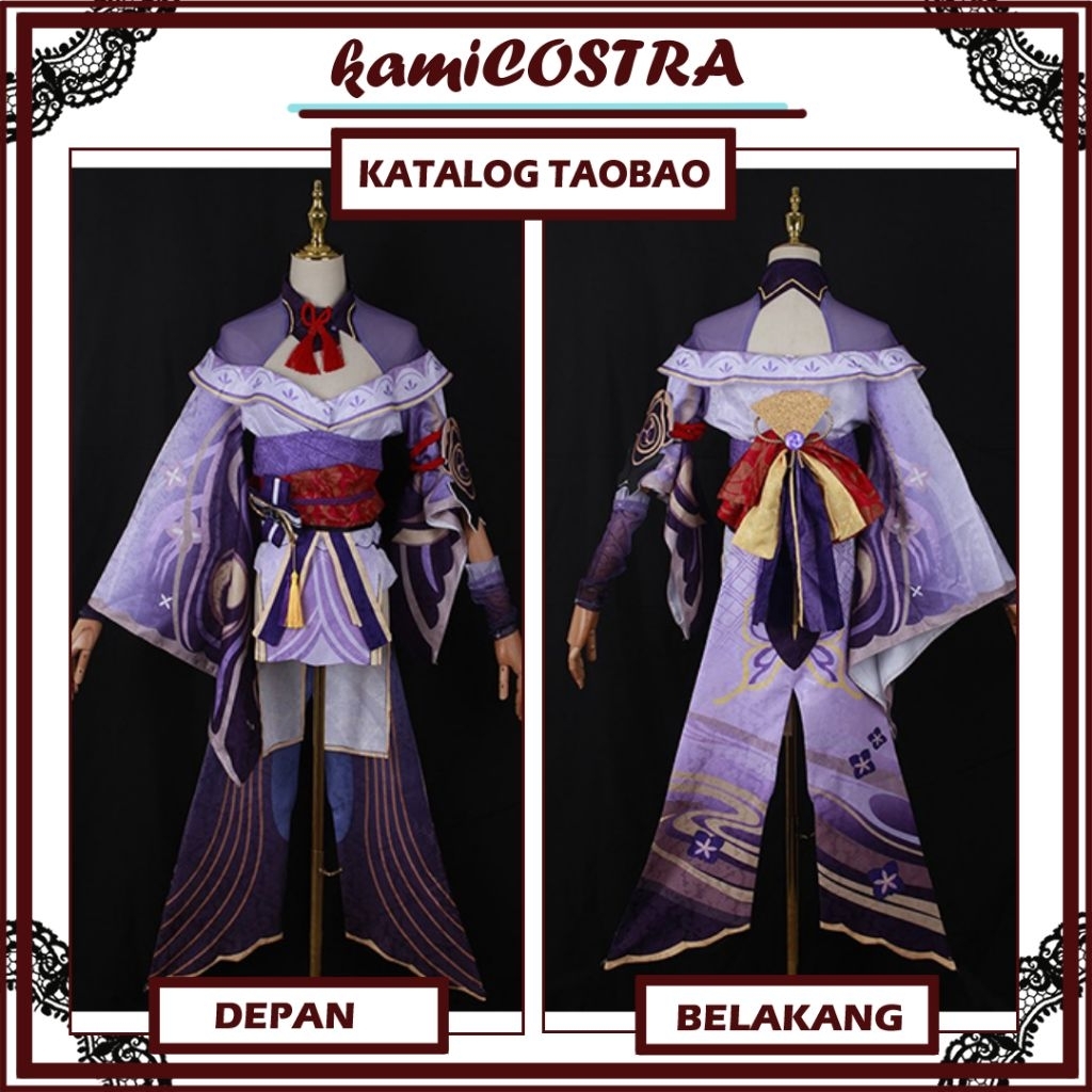 KOSTUME FULLSET RAIDEN SHOGUN WUDU, WIG RAIDEN MANMEI SECOND MURAH