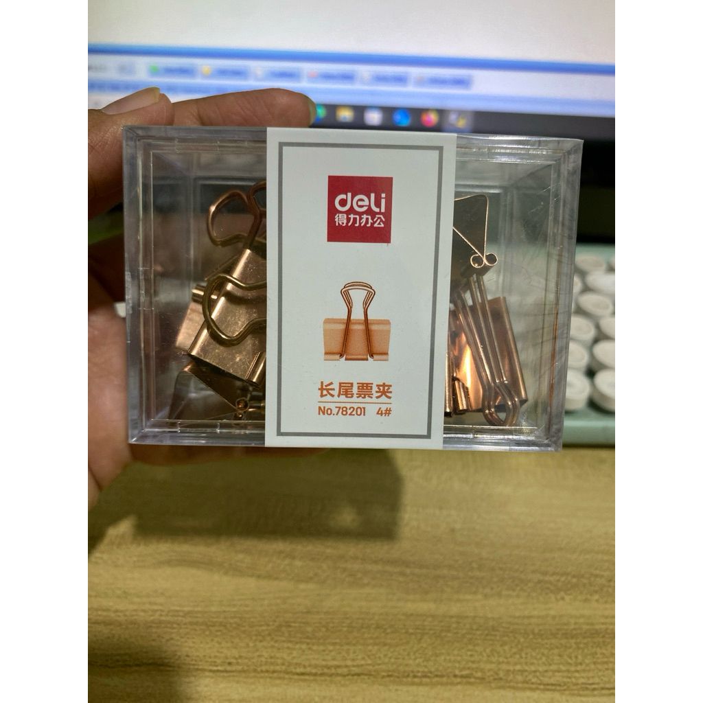 

Binder Clips/ paper clips deli warna rose gold