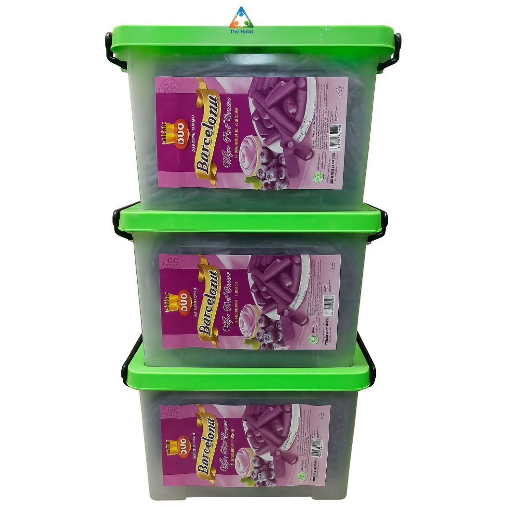 

(The Habit) DUO Barcelona Wafer Roll Mini isi Krim Rasa Green Tea Cokelat/Cokelat Orange/Green Tea Vanilla/Cokelat Kacang + Box - Nett 4 Kg