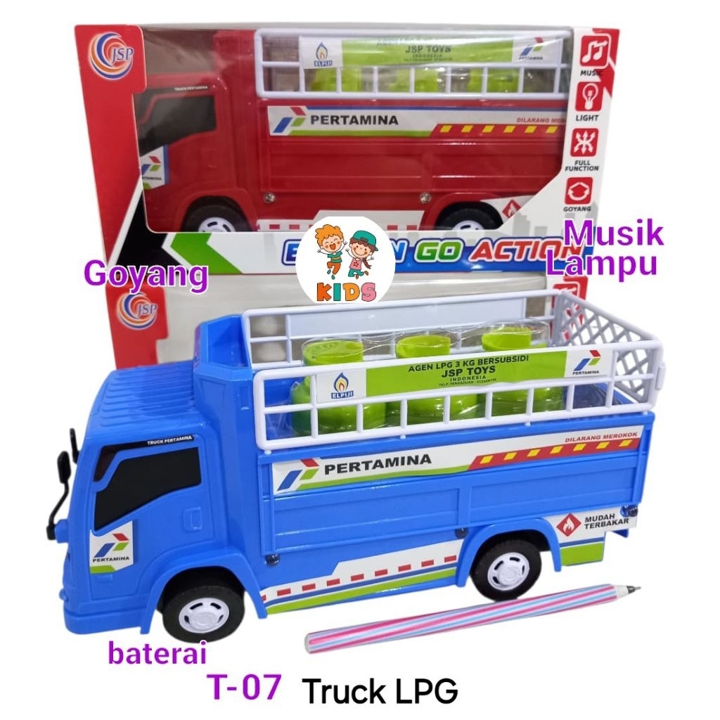 MAINAN ANAK MOBIL TRUCK LPG/ TRUCK MUAT LPG (T-07)