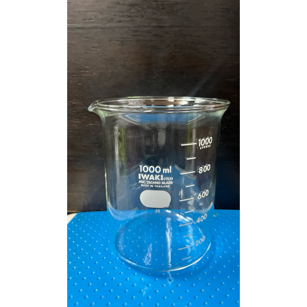 IWAKI BEAKER GLASS Vol. 1000ml / GELAS KIMIA/ Gelas Piala/ Gelas Ukur.