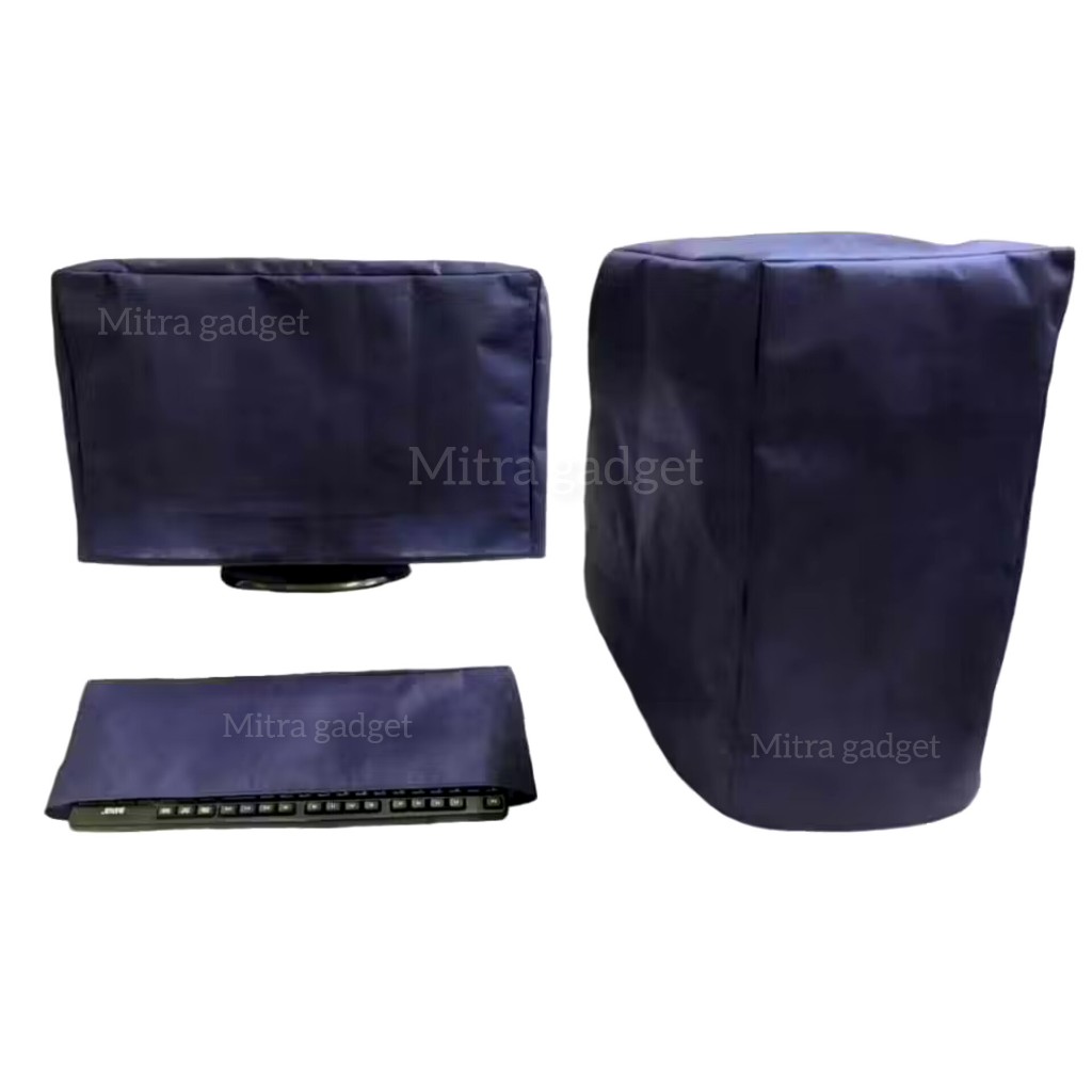[PRE ORDER] Cover Set Komputer 19 inch Monitor CPU Keyboard - Kain Pelindung Anti Debu