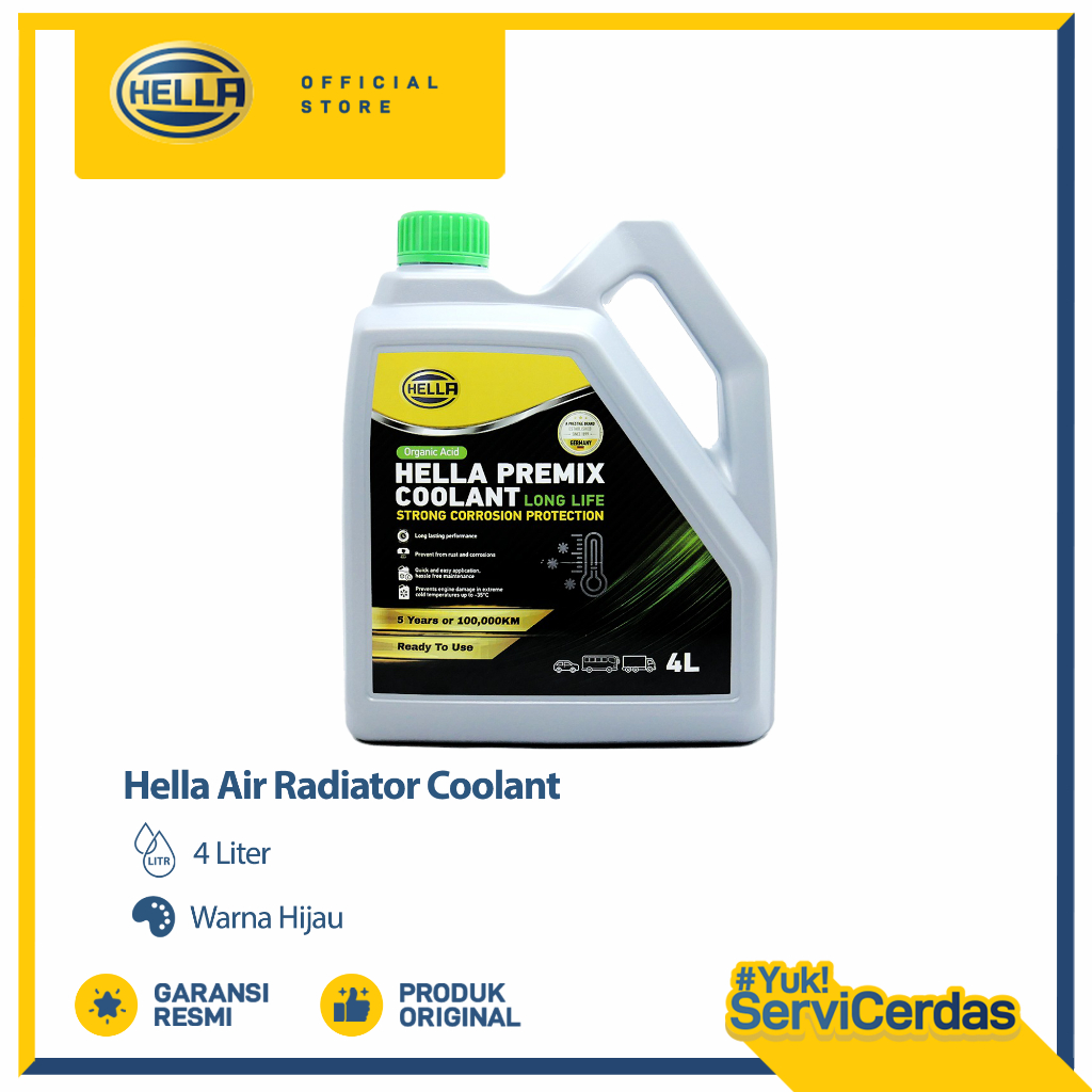 Air Radiator Coolant Hella Hijau 4 Liter - Radiator Coolant