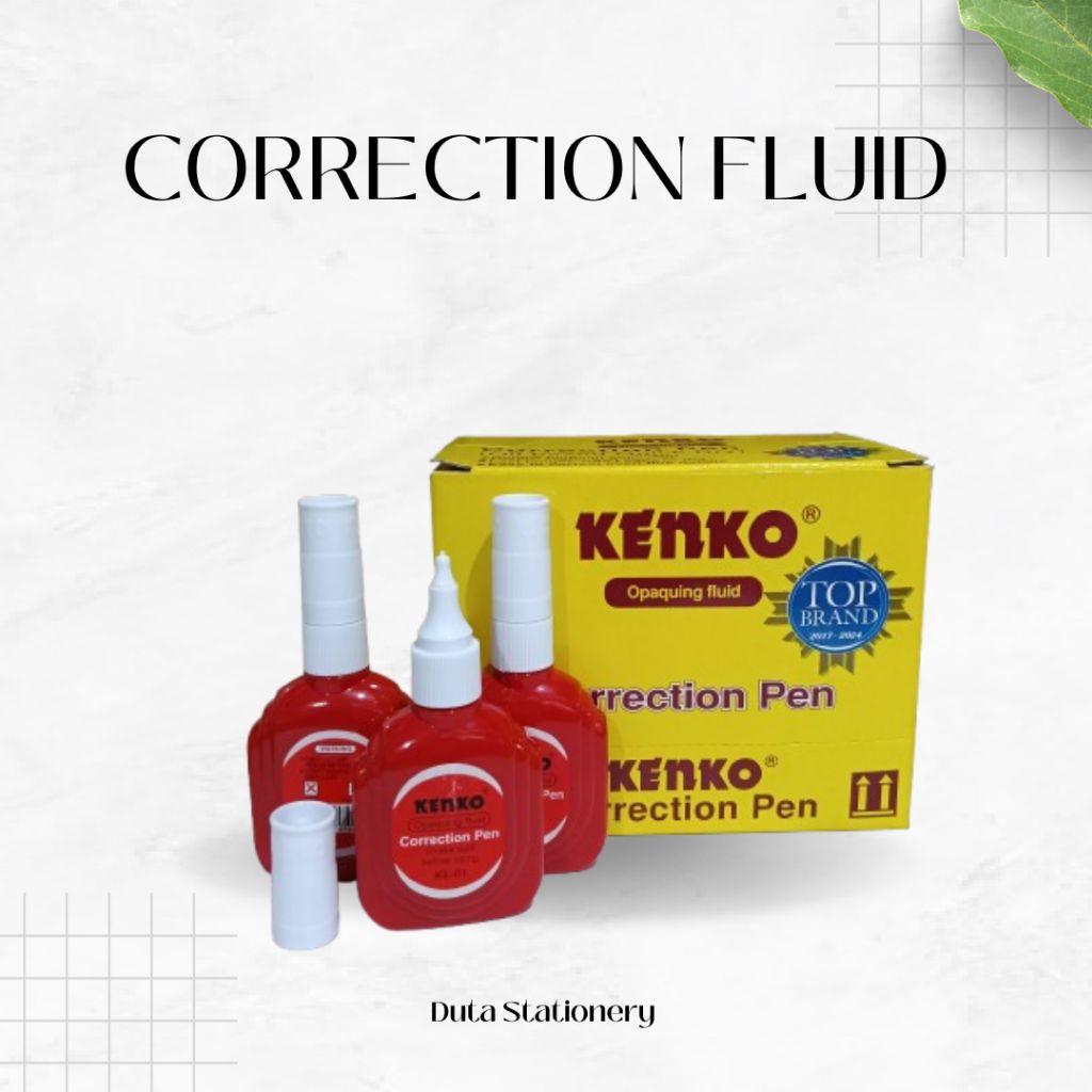 

1 BOX KENKO KE-01 CORRECTION FLUID/CAIRAN PENGHAPUS | TIPEX KENKO