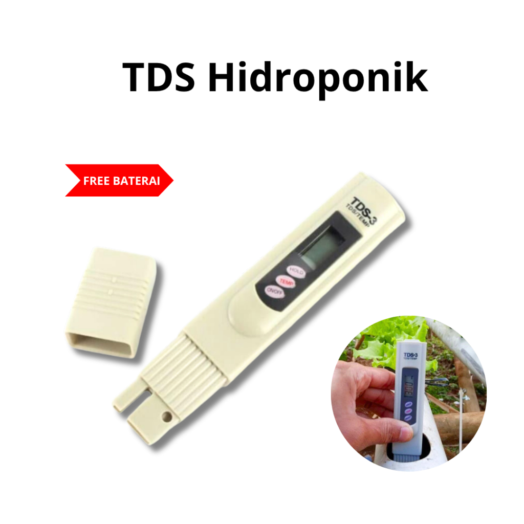 TDS Meter Alat Ukur Hidroponik/TDS Meter Murah-TDS Pengukur PH Hidroponik