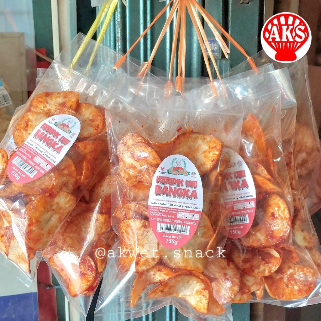 

Keripik Ubi Pedas Manis Bang Botak Makanan khas Bangka | Akwet Snack