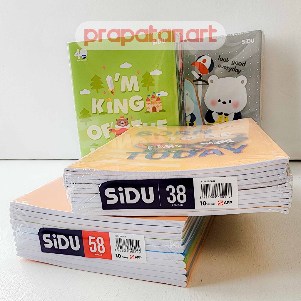 

SIDU Buku Tulis Sekolah 38/58 Lembar 21x16cm (10 BUKU)