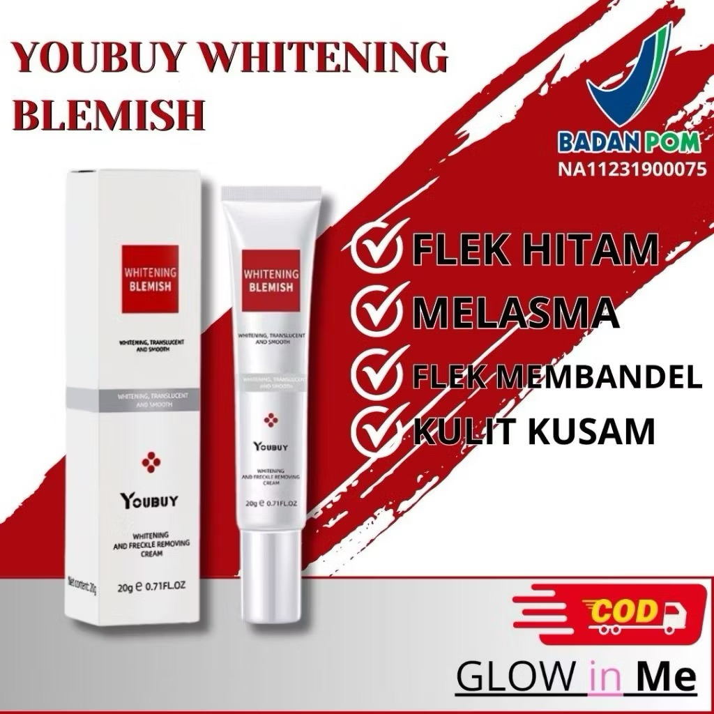 YOUBUY WHITENING BLEMISH CREAM || MENGHILANGKAN FLEK MENCERAHKAN WAJAH BPOM ORIGINAL