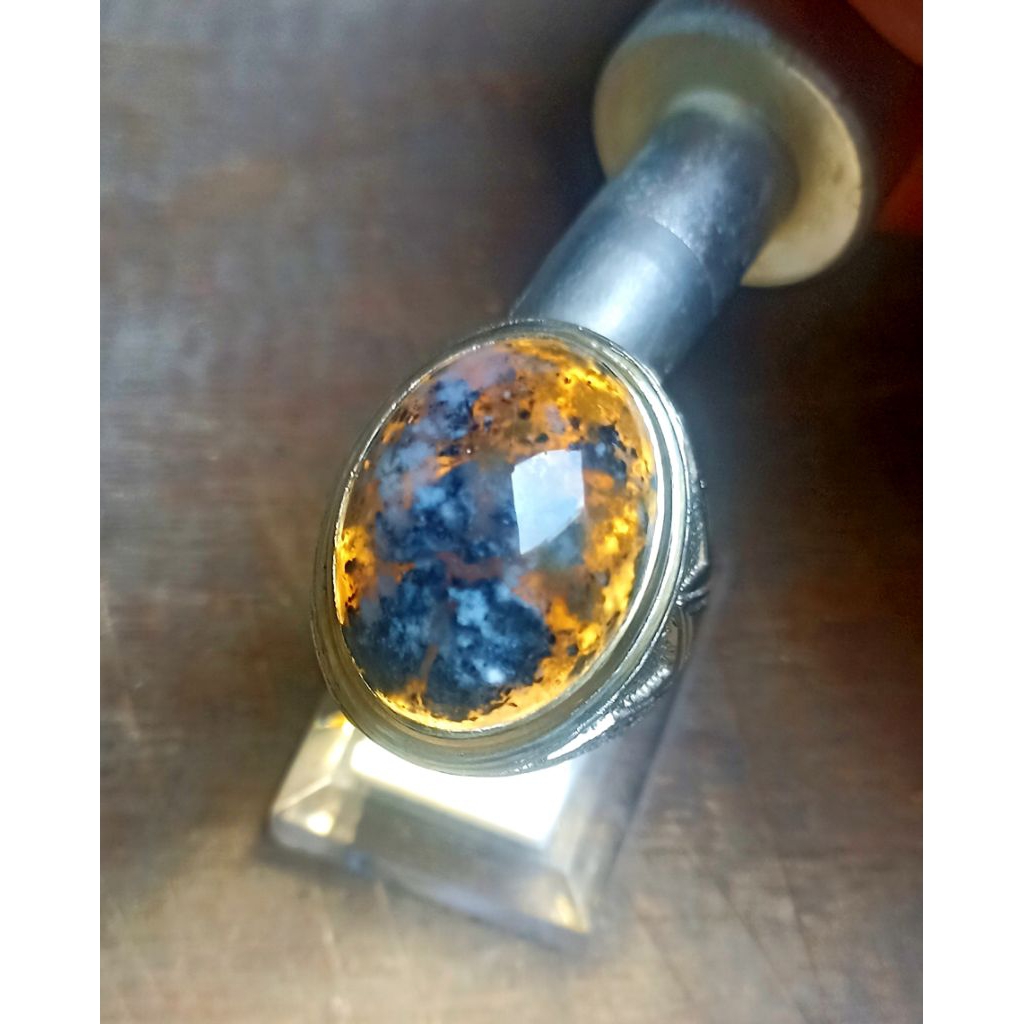 RING CRISTAL HEMATITE/CINCIN BATU AKIK BADAR BESI KRISTAL