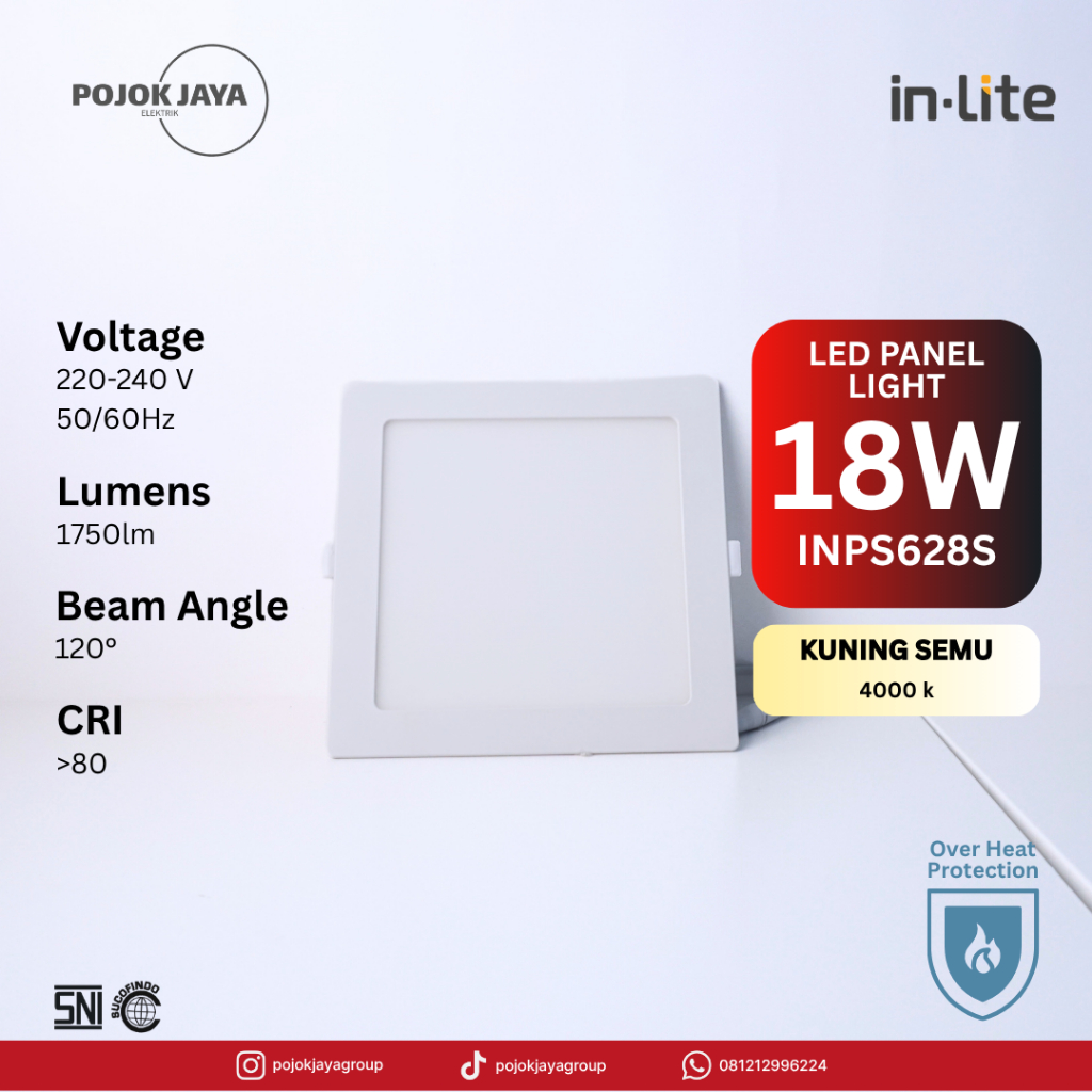 In-Lite LED Lampu Plafon Downlight Panel Inbow INP628S 18 WATT in-lite