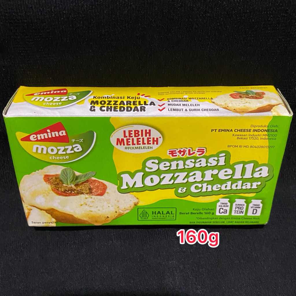 

KEJU EMINA BLOCK CHEESE MOZZA SENSASI MOZZARELLA CHEDDAR