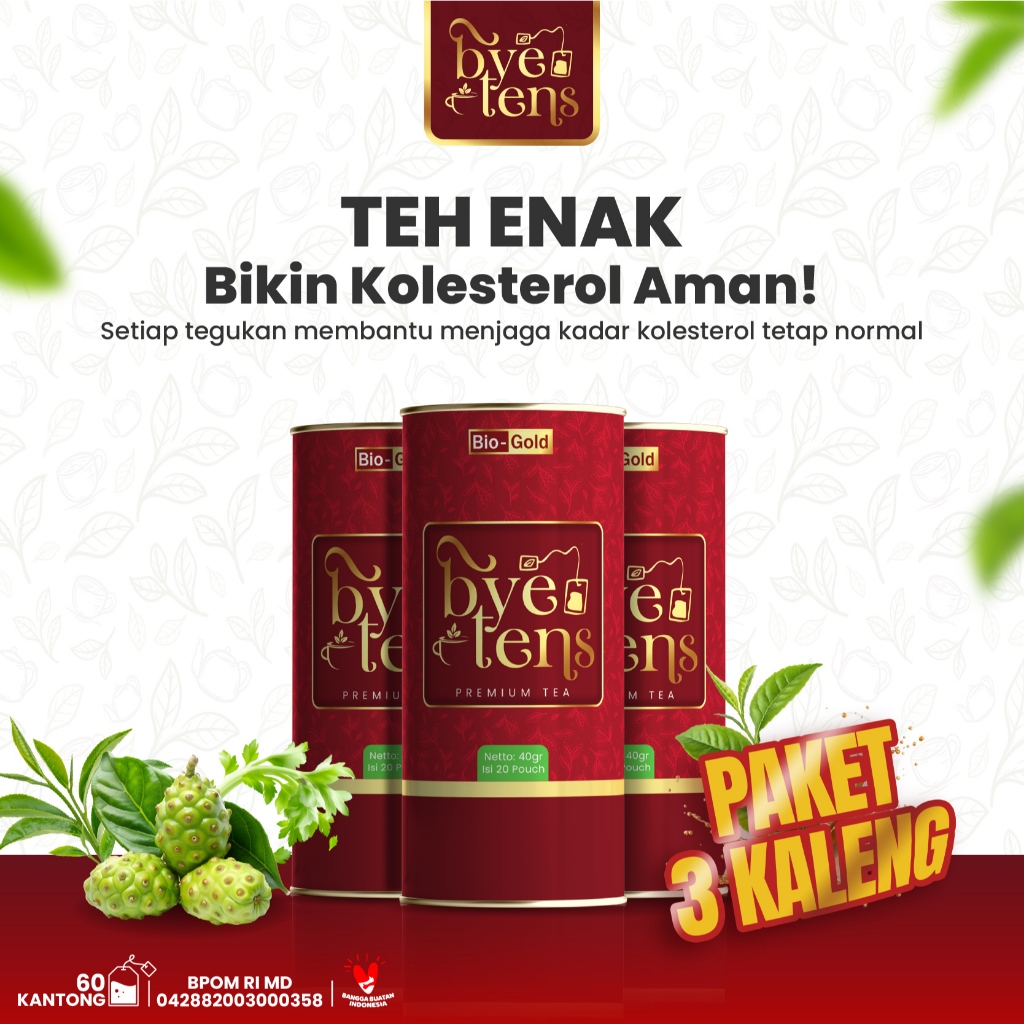 

Bye Tens Teh Premium Hipertensi , Kolesterol , Teh Asam Urat Dan Menurunkan Darah Tinggi BPOM