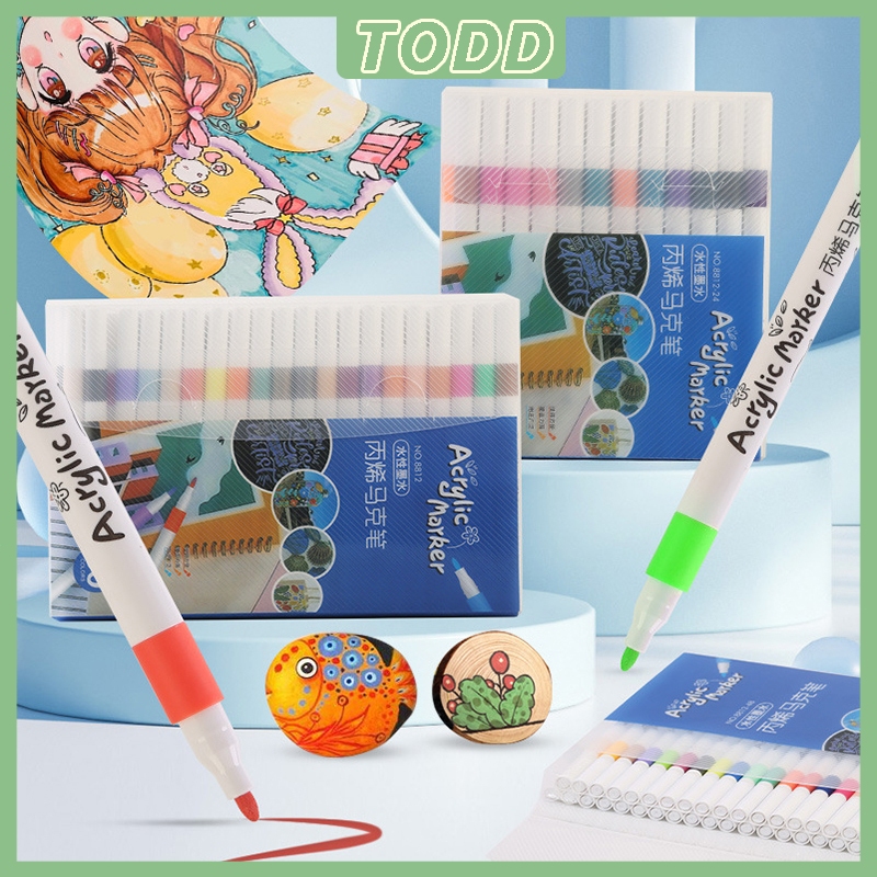 

24/36/48/60/80 Warna Sketsa Spidol Umum General Marker Set Animation Markers /Spidol Acrylic Painter