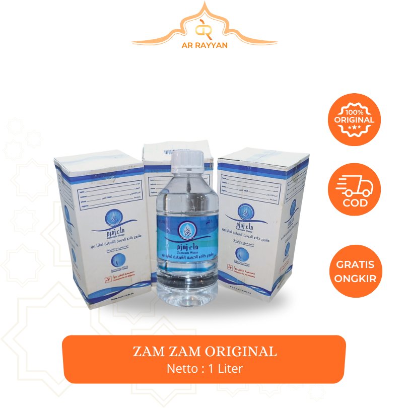 

Air Zam Zam Kemasan 1 Liter Dengan Box/Zam Zam Asli Tanpa Campuran