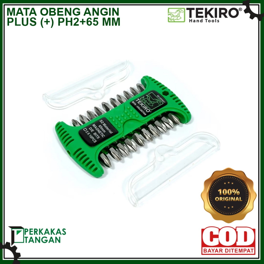 TEKIRO MATA OBENG ANGIN 10PCS ( 1 SET ) PLUS  (+) PH2 6 x 65MM / MATA IMPACT ANGIN