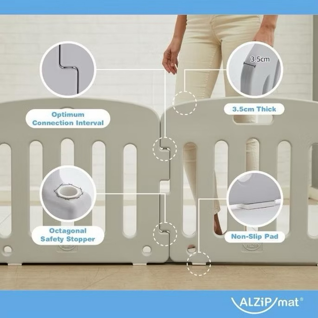 ALZIPmat dan ALZIP Baby Room Fence 12P 240x140 preloved
