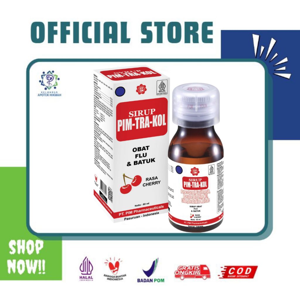 Pimtrakol syrup kids demam batuk flu pilek anak suplemen kesehatan