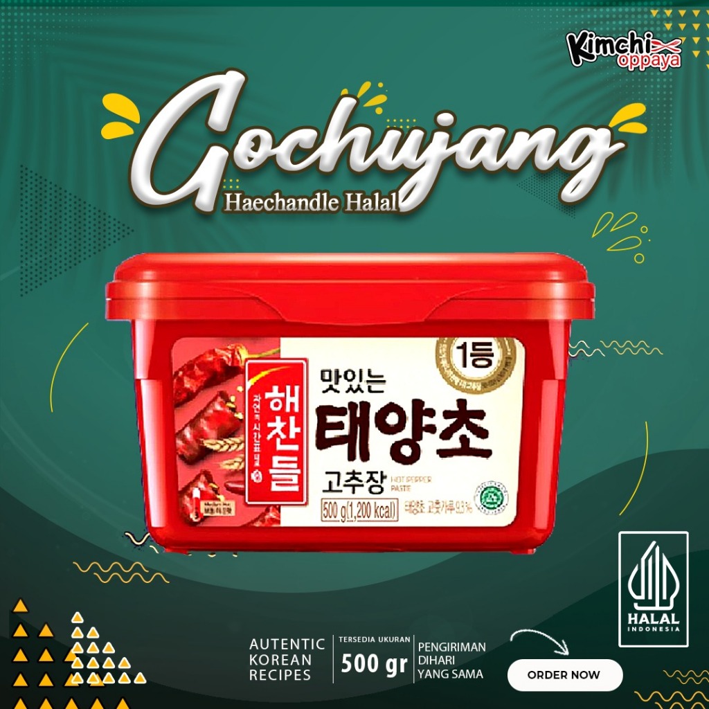 

Gochujang Haechandle Halal 500Gr Pasta Hot Pepper Paste Korea Halal