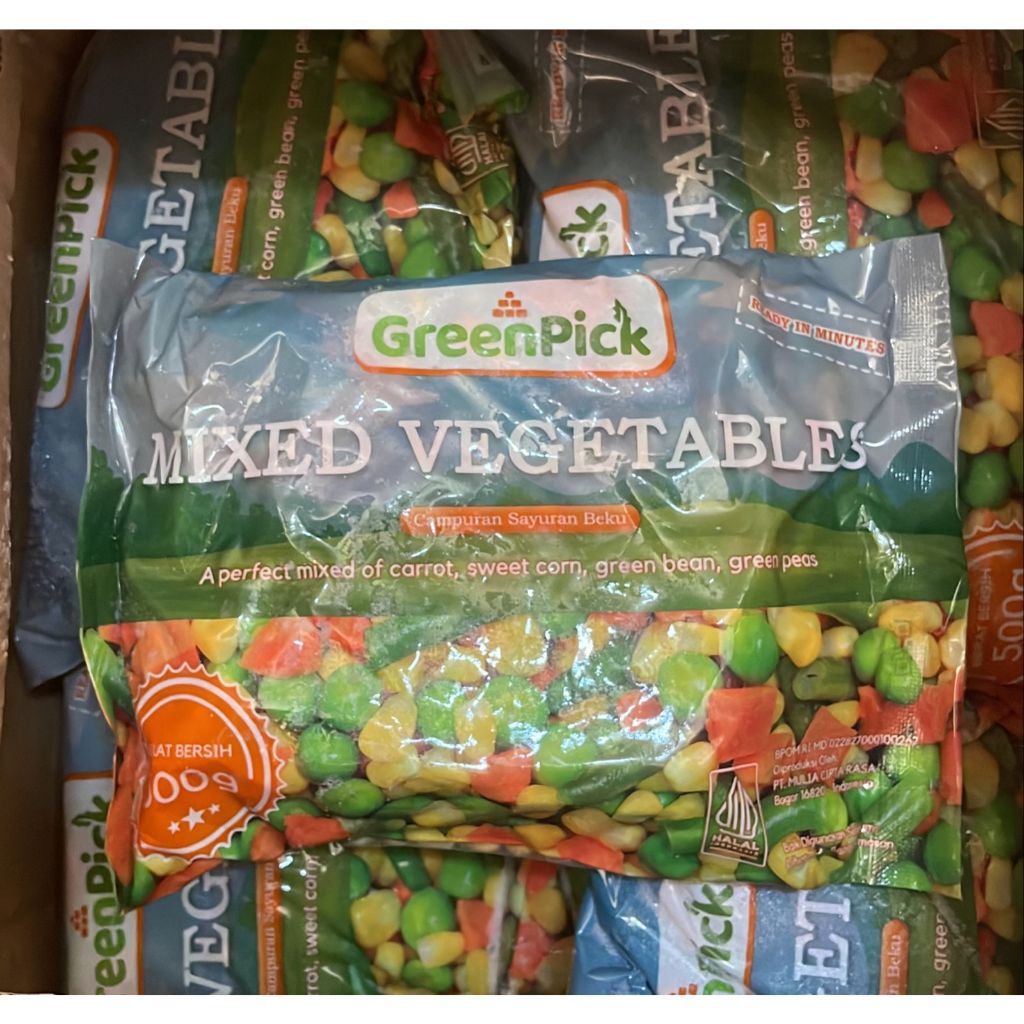 

Greenpick Mixed Vegetable 4 Way 500gr - Sayuran Beku Campuran sameday/instant only