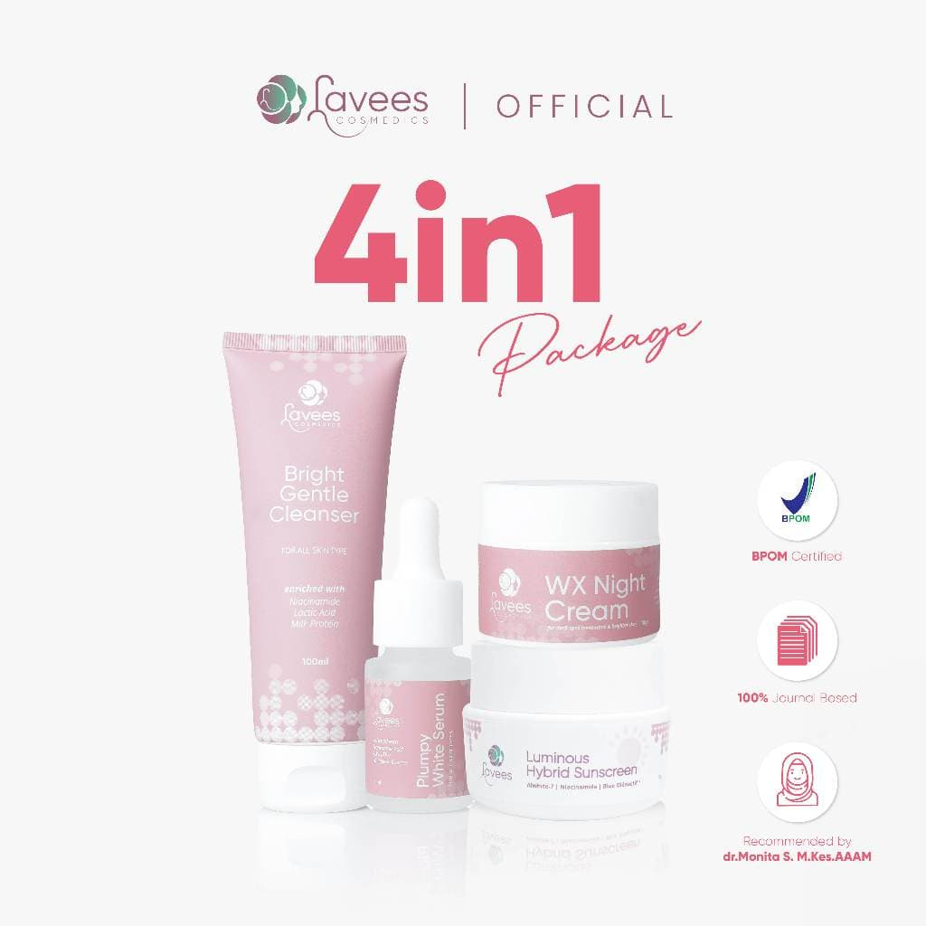 Lavees Cosmedics - 4 in 1 Concentrate WX Night Cream BPOM for Dark Spots Menghilangkan Noda Flek 30g