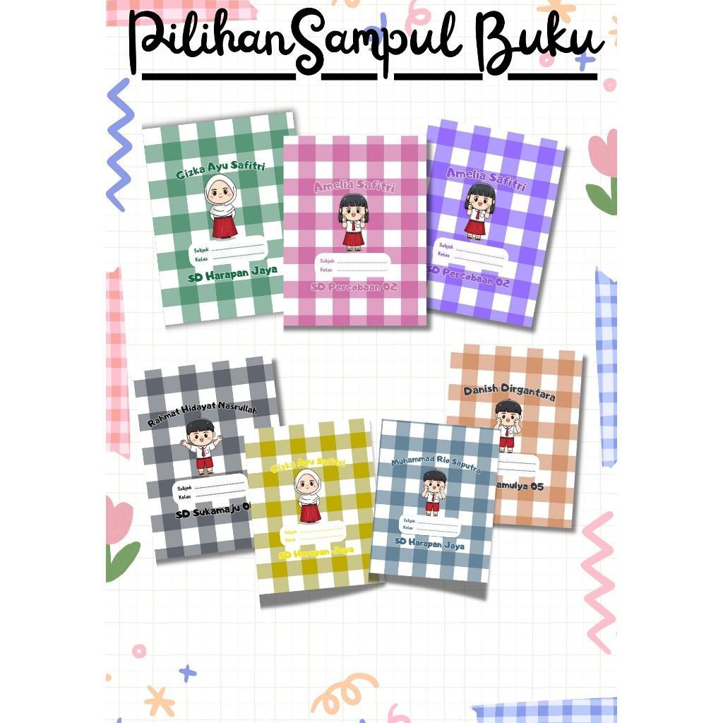 

Sampul Buku Tulis Custom Estetik (Tema Kotak-Kotak)