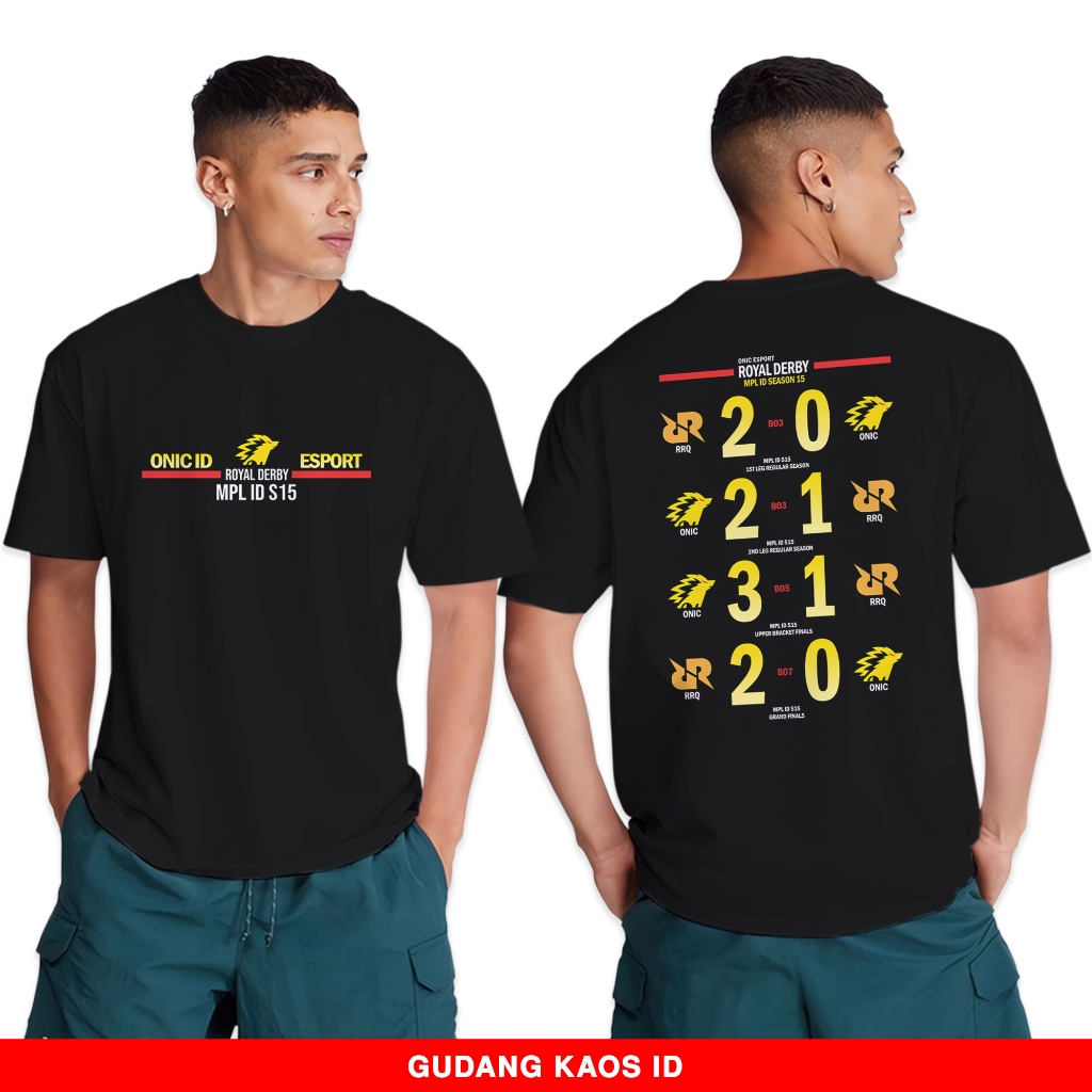 Gudang Kaos Onic Esports 1 - Kaos Logo Onic Terbaru - Kaos Streetwear Gaming - Baju Mobile Legend - 