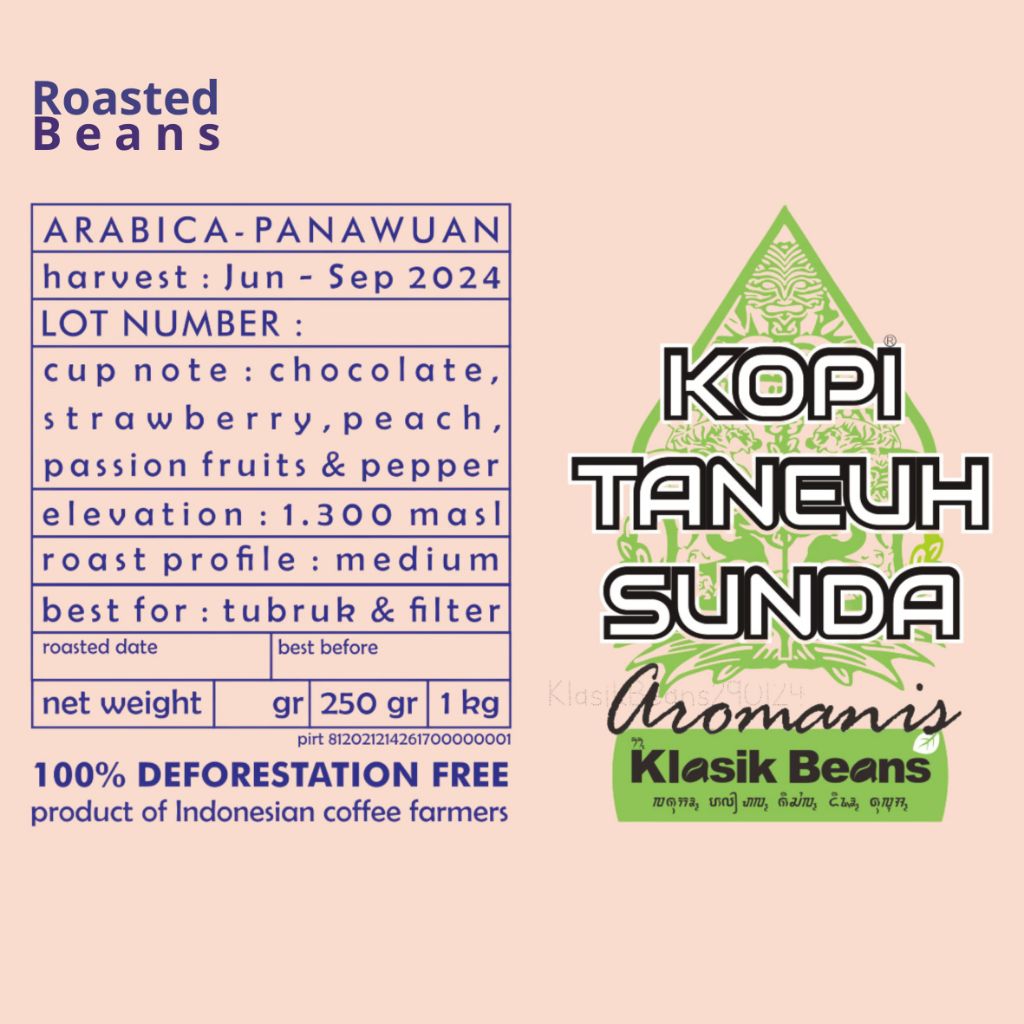 

Roasted Beans Arabica Java Sunda | Aromanis | Natural Classic