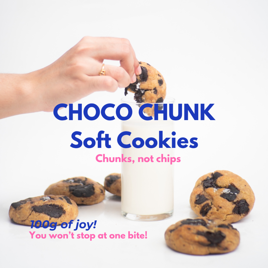 

Soft Cookies Chocolate CHOCO CHUNK by CHUNKEE BITES 100% Homemade