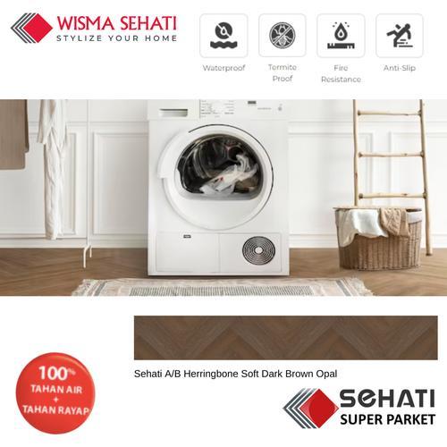 Sehati Super Parket Herringbone Soft Dark Brown Opal SSP1064-12