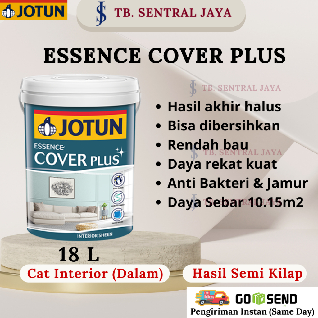 Essence Cover Plus 18L Jotun/Cat Tembok Jotun Interior/Cat Tinting (Pengiriman Instan)