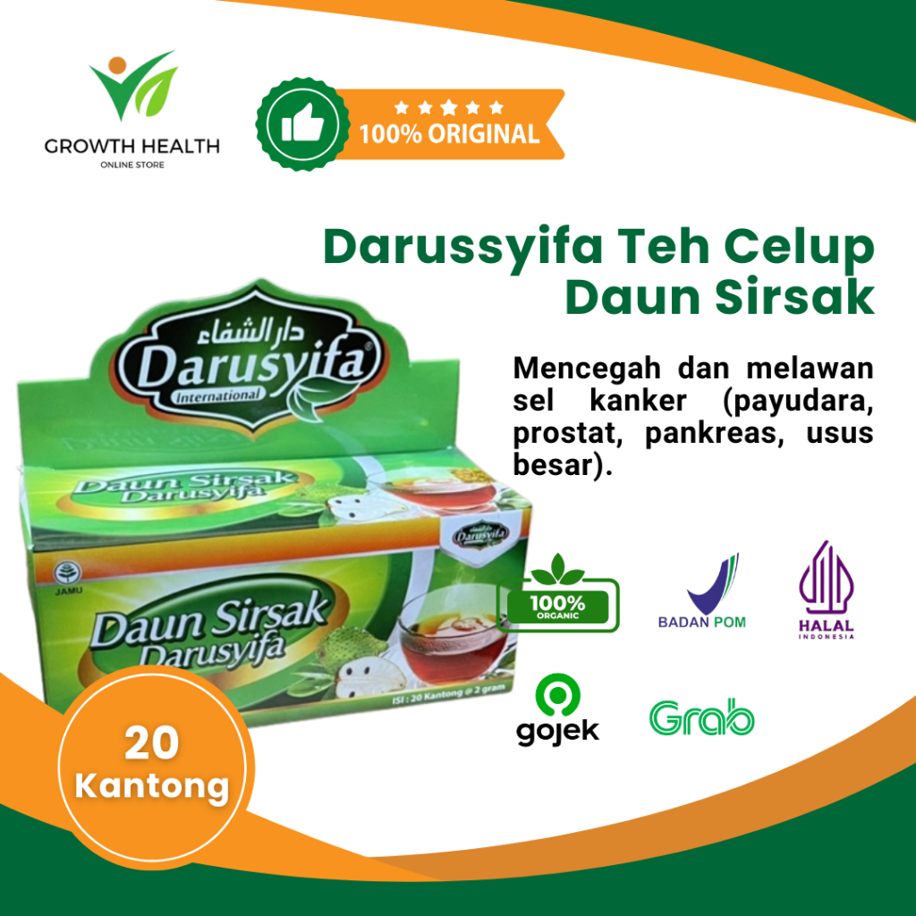 

Original Darussyifa Teh Celup Daun Sirsak Mencegah Dan Mengatasi Kanker