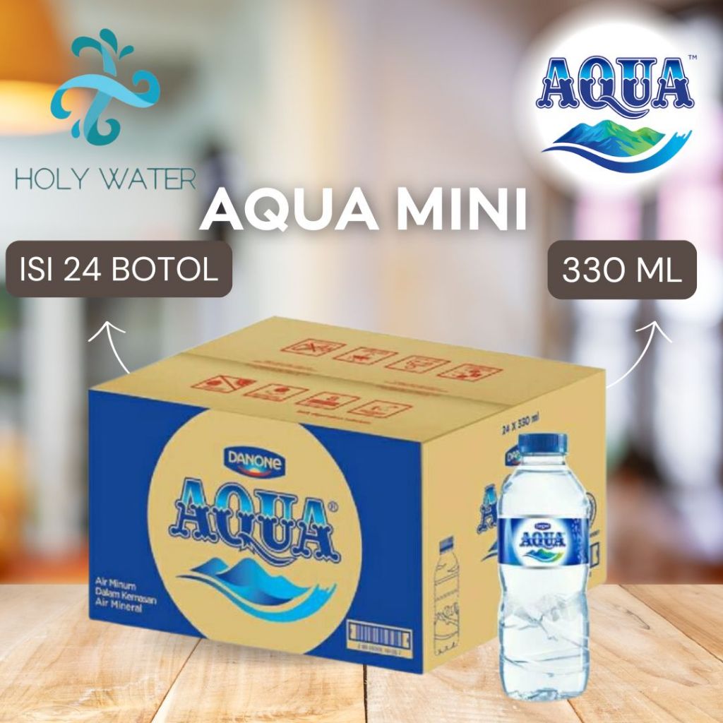 

(KARGO / REGULER) AQUA 330 BOTOL MINI DUS ISI 24 BOTOL - READY AQUA GELAS CUP CUBE 220ML, 1500 MILI, 600ML, 330 ML Air Minum Kemasan Botol Minuman