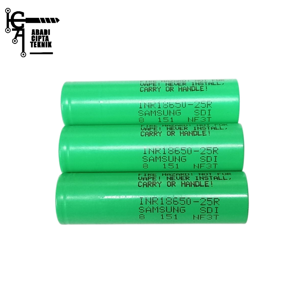 Velopiii67 Samsung Inr18650-25R 2500Mah 20A Original 18650 Battery Baterai