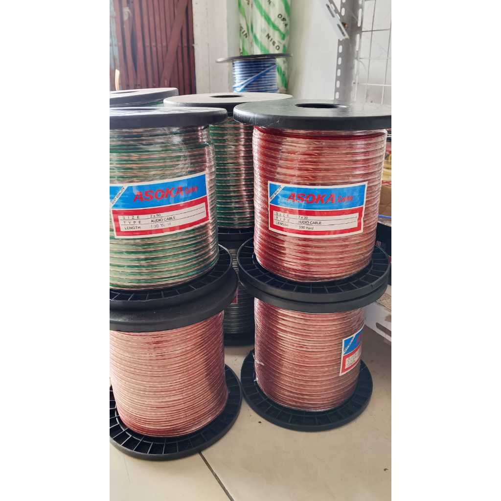 Asoka Kabel Audio Kabel Audio Asoka 2x30 Full Tembaga – 100 Yard | Kabel Speaker Sound System