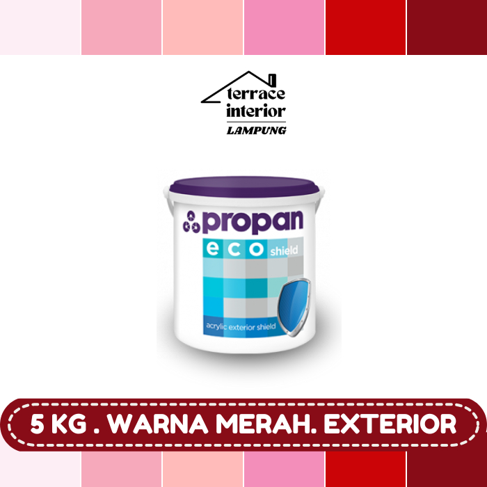 Cat Tembok Exterior Propan Eco Shield  Warna Merah 5 Kg