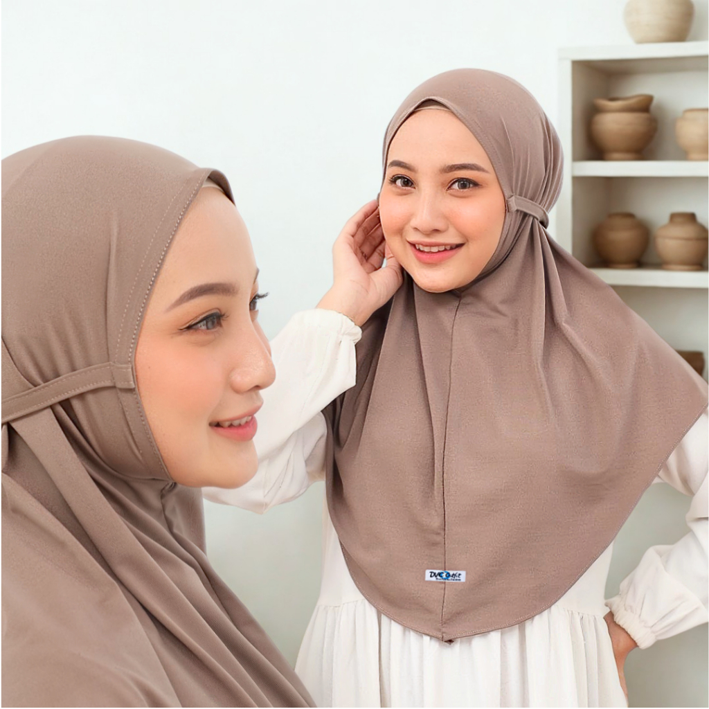 Jilbab Instan Bergo Zakia Tali Belakang Jersey / Kerudung Hijab Instan Bergo Maryam Jersey Premium