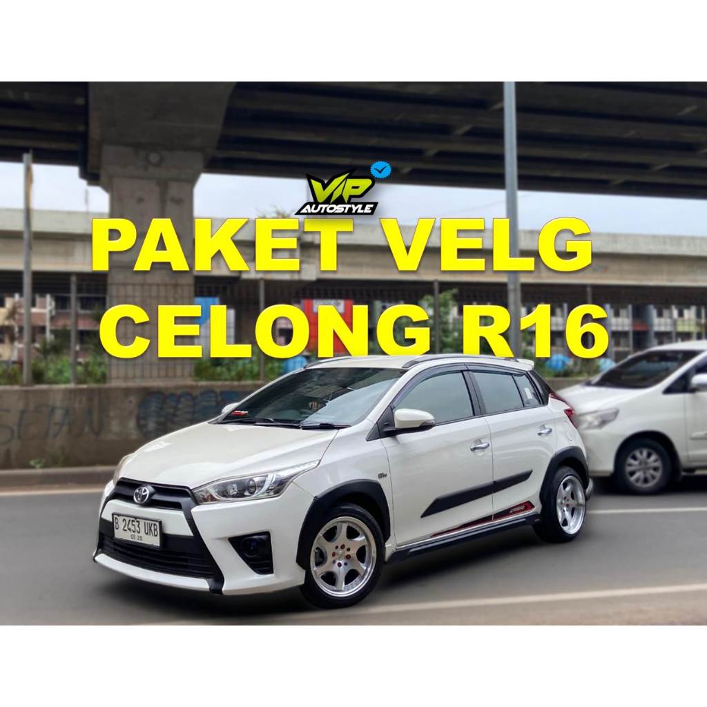 VELG YARIS LELE R16 SILVER CELONG - PAKET VELG + BAN UNTUK YARIS RING 16 - HSR GANGNAM SILVER
