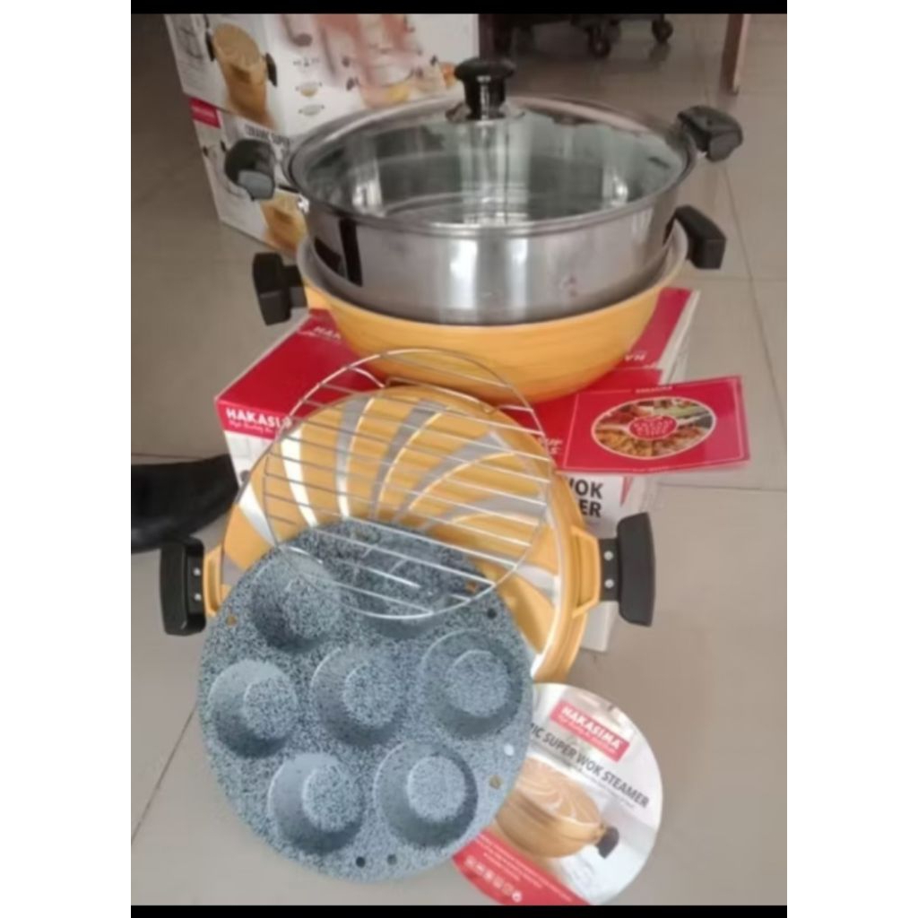 [BEST PRODUCT] HAKASIMA CERAMIC SUPER WOK STEAMER PROMO SALE PANCI SET