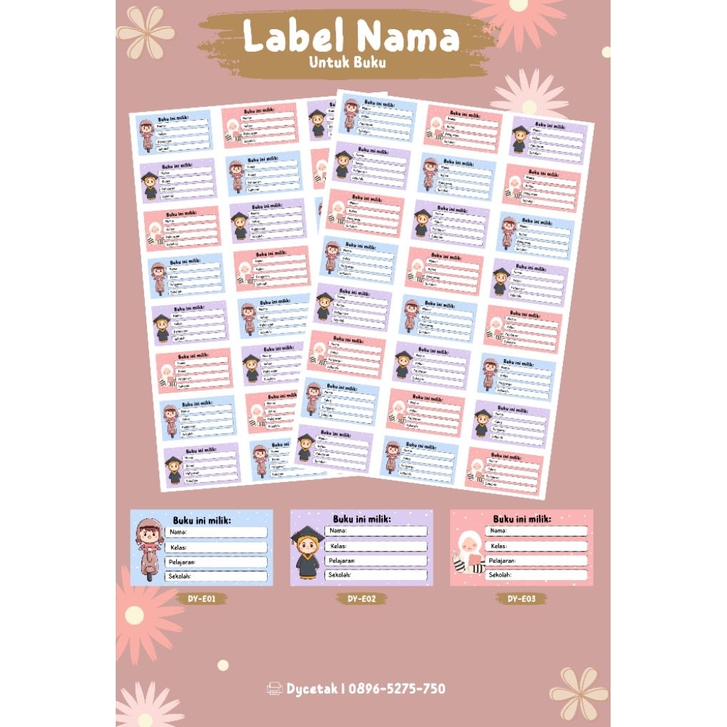 

Label Nama Buku/Stiker nama