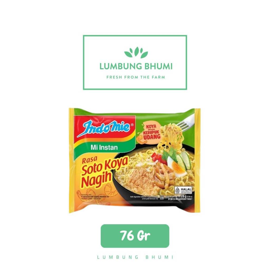 

INDOMIE Mi Soto Koya Nagih 76 Gr Ecer 1 Pcs - Lumbung Bhumi